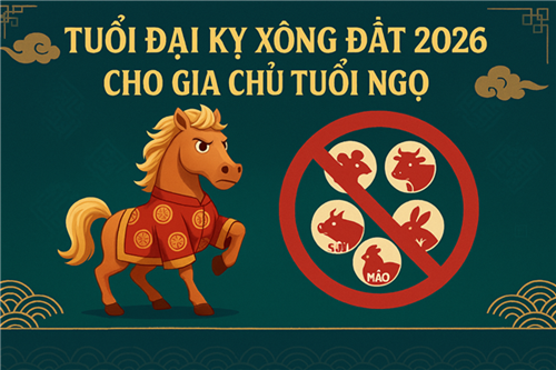 Tuổi đại kỵ xông đất năm 2026 cho gia chủ tuổi Ngọ cần tránh