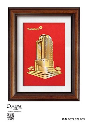 Khung Tranh Mạ Vàng 24k- Ngân Hàng Vietinbank