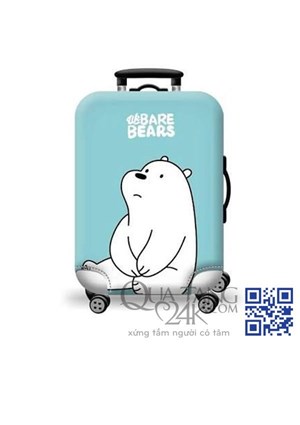 Vali du lịch in hình gấu 
