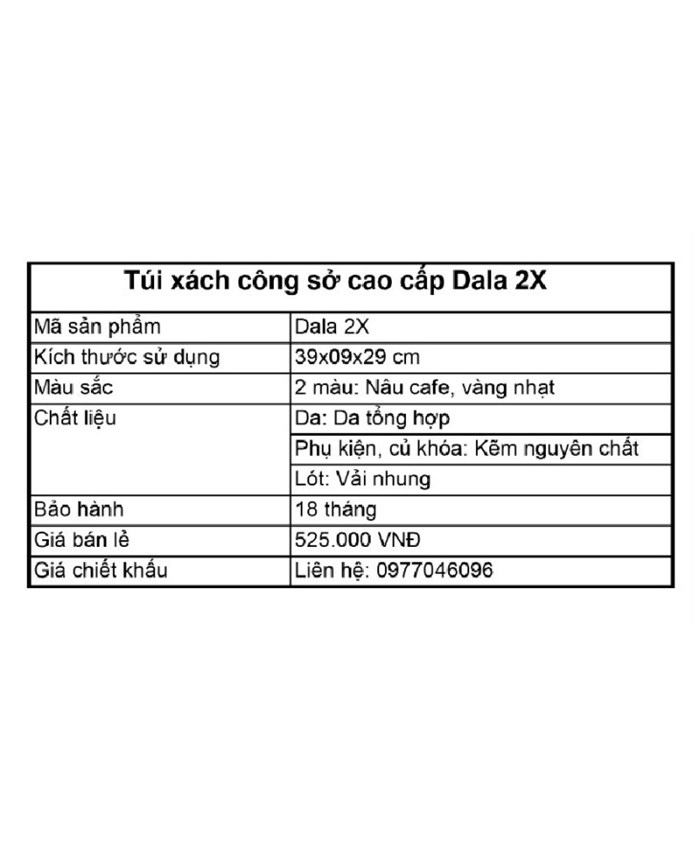 Túi xách công sở DALA 2X