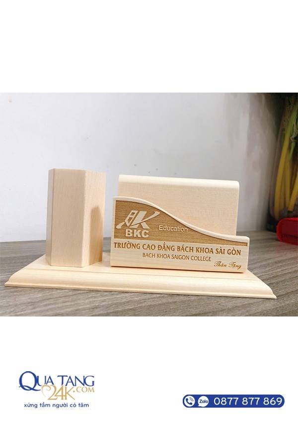 Hộp gỗ cắm bút 