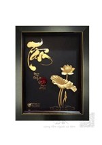 Tranh chữ Tâm mạ vàng 