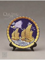 Đĩa cảnh thuận buồm dát vàng